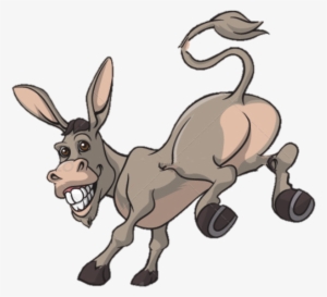 Png Royalty Free Stock Donkey Butt Clipart - Donkey Kicking Cartoon #1661248