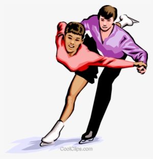Pairs Figure Skating Royalty Free Vector Clip Art Illustration - Figure Skating Couple Clipart #1663813