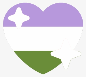 Genderqueer Sparkle Heart Discord Emoji - Discord Asexual Emoji #1663975