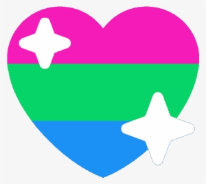 Polysexual Sparkle Heart Discord Emoji - Pride Flag Emoji Discord Heart #1664067