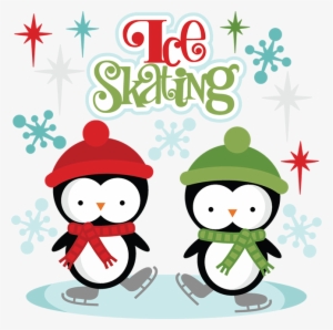 Ice Skating Svg Cutting Files Penguin Svg Cut Files - Penguin Ice Skating Clipart #1664352
