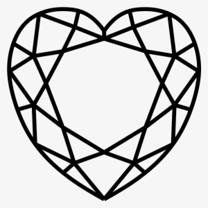 Diamond Heart - - Diamond Drawing Top View - Free Transparent PNG ...