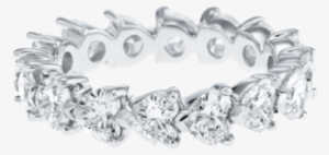 Prong Set Heart Shaped Diamond Wedding Band - Jewellery #1664701 Prong Set Heart Shaped Diamond Wedding Band - Jewellery #1664701