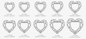 Heart Shaped Diamond Carat Weight And Size Diagram - 1 Ct Heart Diamond #1665174