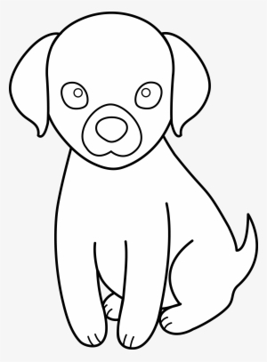 Colorable Puppy Line Art - Drawing #1665427