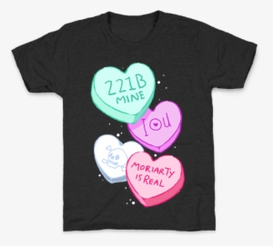 Sherlock Valentines Hearts Kids T-shirt - Top #1665665