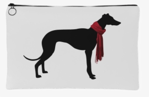 Greyhound With Red Scarf Accessory Bag - Martingale Dog Collar Wearing #1666068