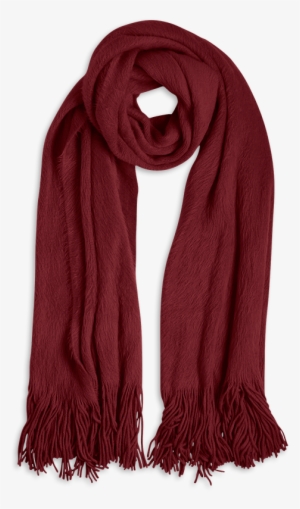 Scarf With Fringes Red - Scarf #1666409