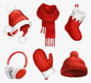 Santa Pack Santa Boot Red/white Red Scarf Red Beanie - 빨간 목도리 일러스트 #1666429