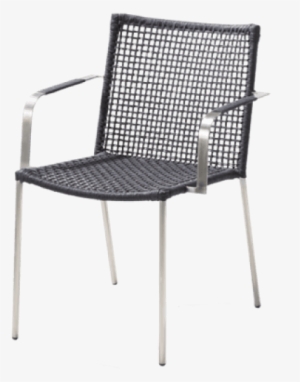 Anthracite - Cane-line Straw Armchair, Black #1666927