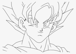 Along With His Journey To Looking For Dragon Ball, - Goku Line Drawing ...