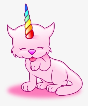 Rainbow Unicorn Horn Png - Unicorn Cat Clipart #1670688