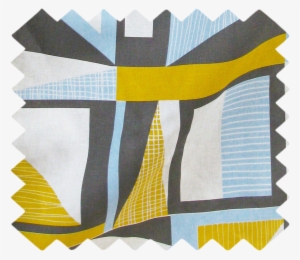Abstract Square Swatch - Abstract Square: Yellow, Blue, Grey #1670962