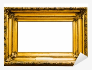 Vintage Gold Frame, Isolated On White Sticker • Pixers® - Gold #1671418
