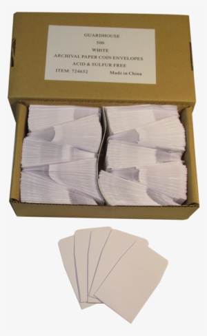 Archival Paper Coin Envelope, White - Coin Envelopes #1672178