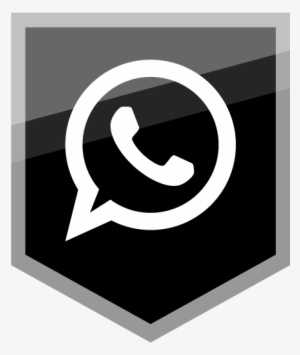 Whats App Free Silver Shield Icon Alfredocreates - Icon Whatsapp Biru Png #1672668