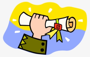 Vector Illustration Of School, College Or University - Diploma #1672883