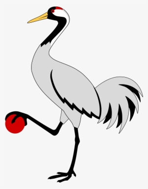 File - Heraldic Crane - Svg - Tranås Kommun Vapen #1673557