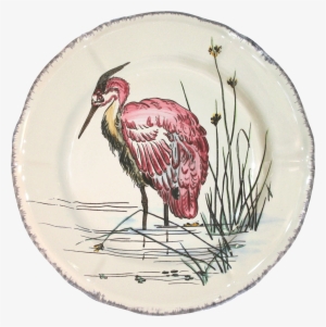 Gien Grands Oiseaux Dinner Plate - Heron #1673611