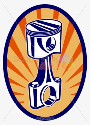 Stock Illustration Of Retro Cartoon Drawing Of Piston - Piston Vector #1673930