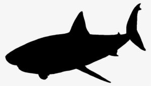 Shark Jumping Out Of Water Png - Great White Shark Silhouette Png #1674330