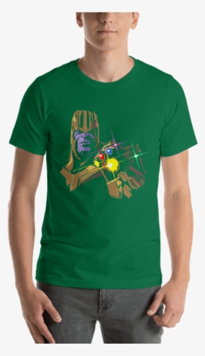 Thanos Infinity Stones Short Sleeve Unisex T Shirt - Red T Shirt Mockup #1675190