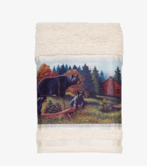Black Bear Lodge Ivory Hand Towel - Avanti Black Bear Lodge Hand Towel #1675215