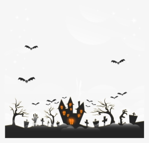Vector Halloween Horror Ghost Castle - Halloween Banner Party Decoration #1675493