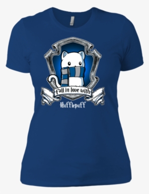 Hufflepuff Cat Nl3900 Next Level Ladies' Boyfriend - Shirt #1676956