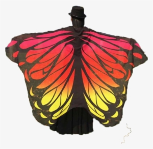 Sunset Butterfly Wings - Cheap Scarves Gradient Color Chiffon Erfly Wing Scarf #1677628