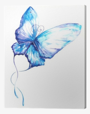 Watercolor Pink Butterfly Tattoo #1677778