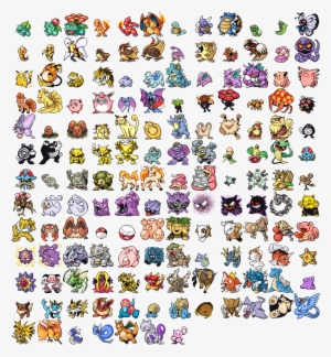 Gen I Sprites Re-coloured - All Pokemon In Pokemon Red And Blue #1678166