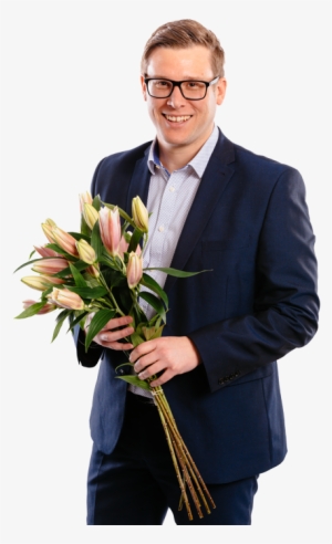 Simon - Man With Flower Bouquet Png #1679866