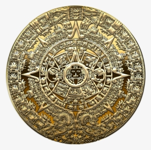 Bleed Area May Not Be Visible - Aztec Calendar Gold #1680866