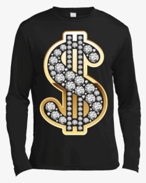 Dollar Sign Gold Diamond $ Bling T-shirt - 2 Genders T Shirt #1681282