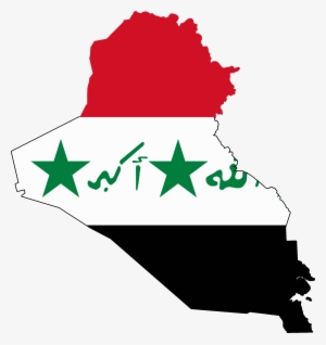 Flag Map Of Iraq & Occupied Kuwait - Iraq Flag Map Png #1682082