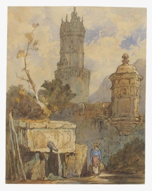 Antique Georgian English Watercolour/watercolor Of - Painting #1683283