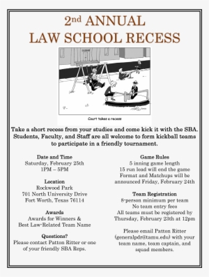 2nd Annual Law School Recess Kickball Tournament - School #1684097