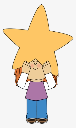 Cute Star Clipart Png Download - Girl Holding Star Clipart #1684502