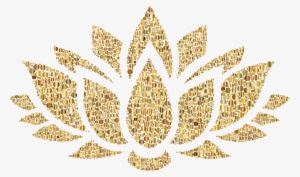 Clipart Prismatic Lotus Flower Silhouette Circles No - Flor De Loto Silueta #1685359