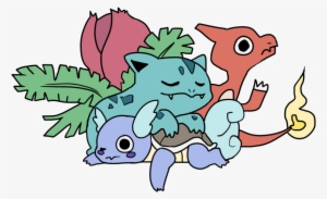 Art Pokemon Venusaur Charmander Bulbasaur Squirtle - We Heart It #1685363