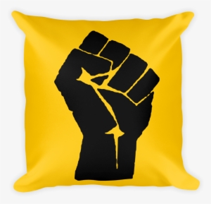 Chocolate Ancestor, Llc- Yellow Black Power Fist Square - Black Power Png #1685476