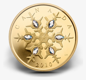 2010 Gold 300 Dollar Coin - Crystal Snowflake #1685772