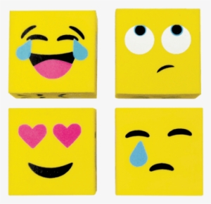 Emoji Cube 3d Mini Eraser Set - Eraser #1686078