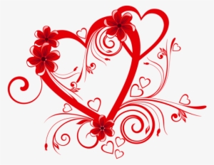 Heart With Flowers Png Clipart - Love Png #1686195