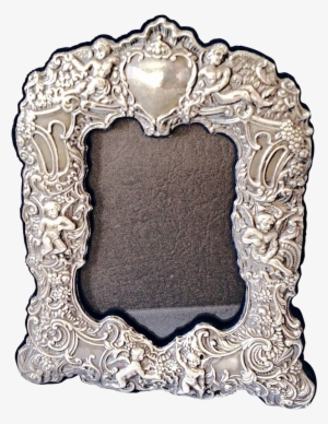 Silver Picture Frame Repousee With Cherubs Vintage - Picture Frame #1686437
