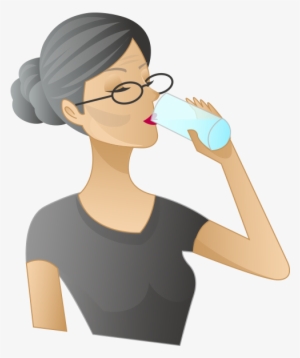 Is Your Loved One Being Adequately Hydrated In The - Elderly Drinking Water Cartoon #1686493
