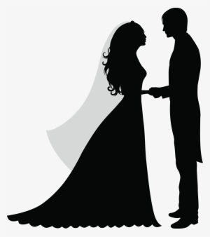 30 Wedding Party Silhouette Clipart Clip Etsy - Silhouette Of A Married Couple #1686670