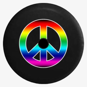 Jeep Wrangler Jl Backup Camera Day Rainbow Colorful - Peace Sign #1687551