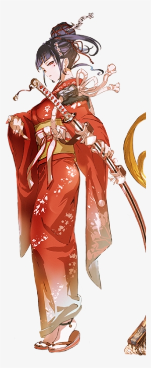 Thumb03 Off - Anime Samurai Girl Wearing Kimono #1687903